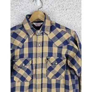 Vintage Frostproof Pearl Snap Flannel Shirt Mens Large Heavyweight Western  70s